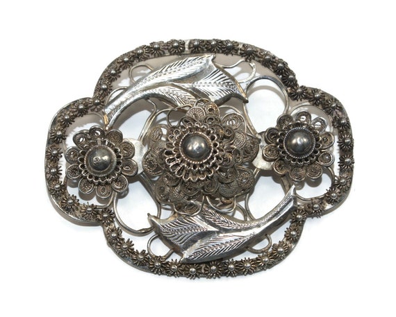Vintage Thai Nakon Siam Silver Floral Buckle IMG_5310.jpg?v=1688608661&  main image 4