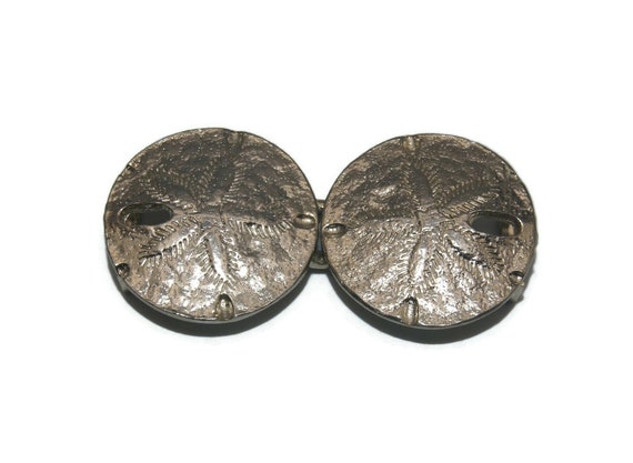 Vintage Mimi Di N Gold Tone Sand Dollar Belt Buck… - image 1