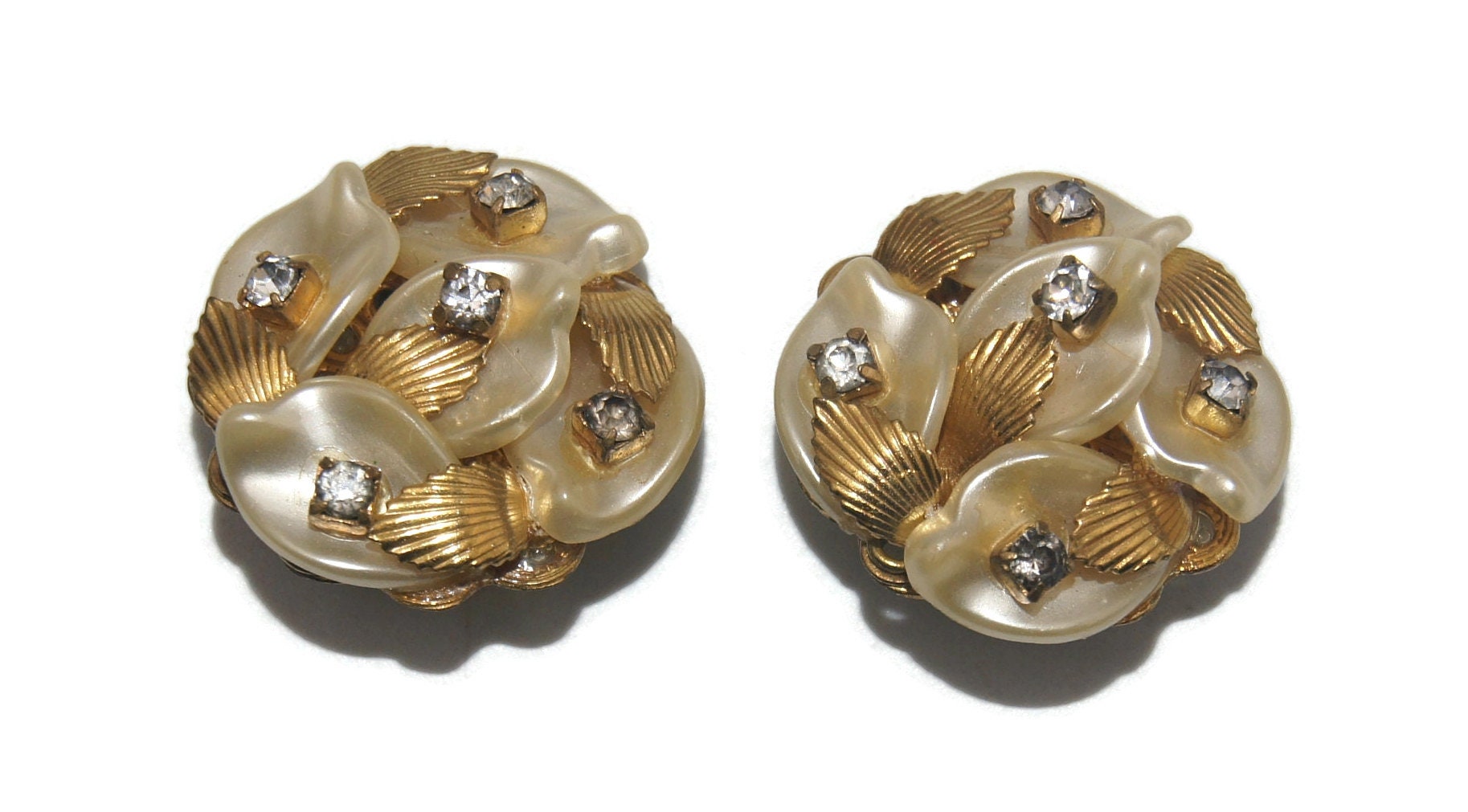【ELIOU】fiore gold-tone, bead and pearl clip イヤリング ELIOU】fiore gold-tone, bead and pearl clip イヤリング