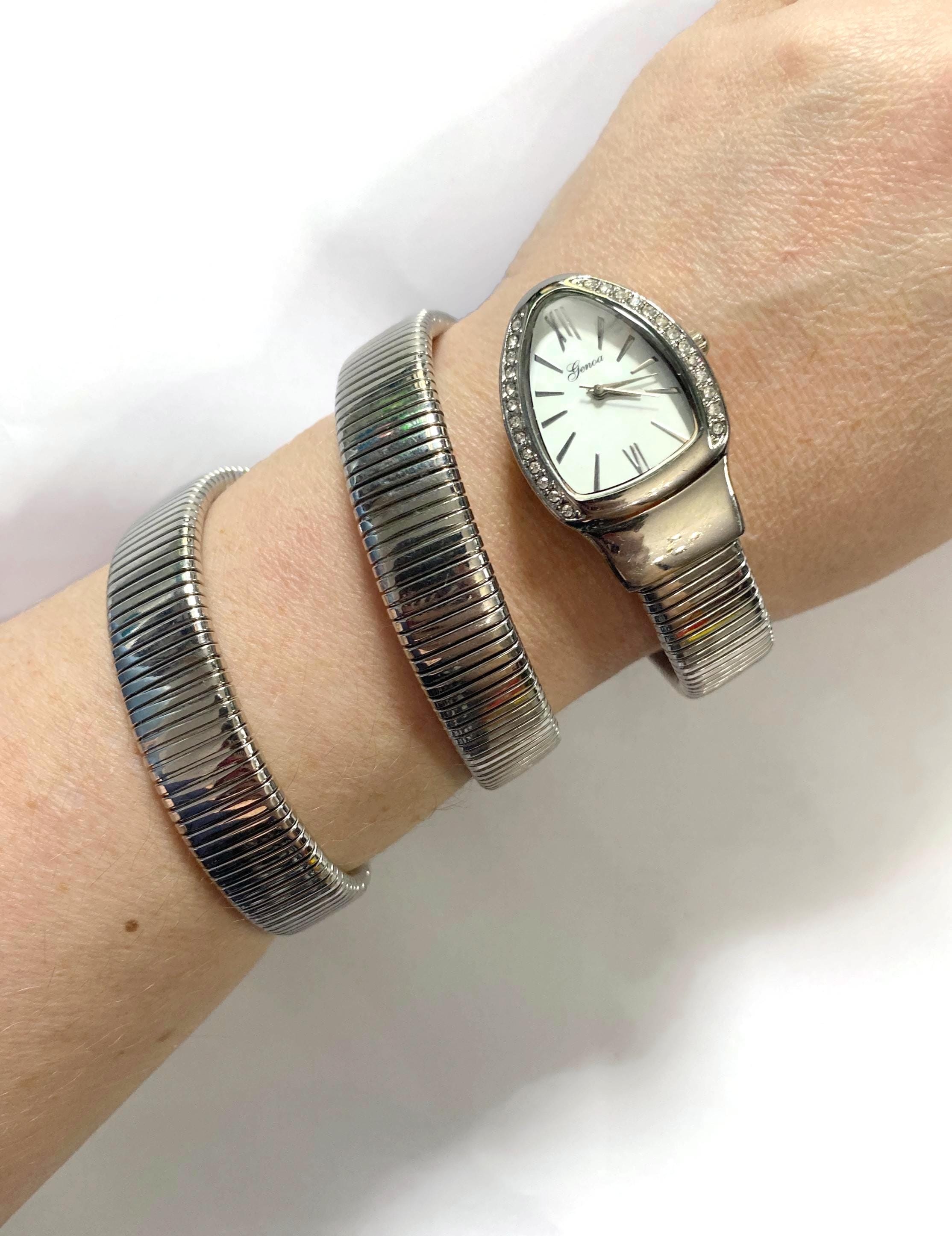 Marlen Keller Snake Bracelet Watch Wrap Coil Bangle Rhinestone New Battery M1856 Marlen Keller Women main image 2