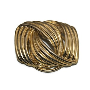 Vintage Geknotete Gold Ton Schal Clip, Kleid Clip.