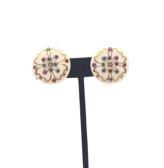 1 Paire De Boucles D'oreilles Clips En Acrylique Pastel - Style Rétro Pince Sans Perçage