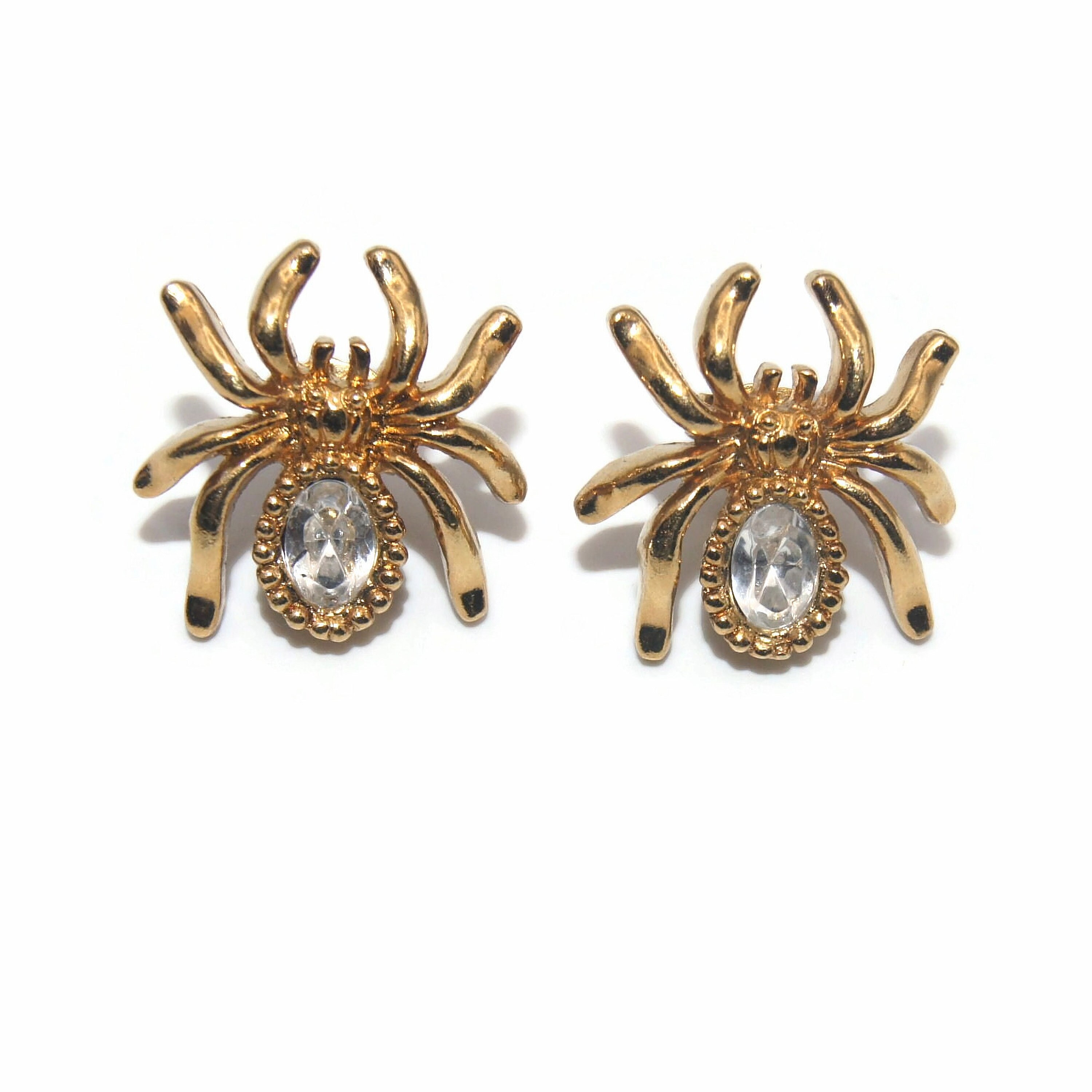 Gold spider hotsell earrings