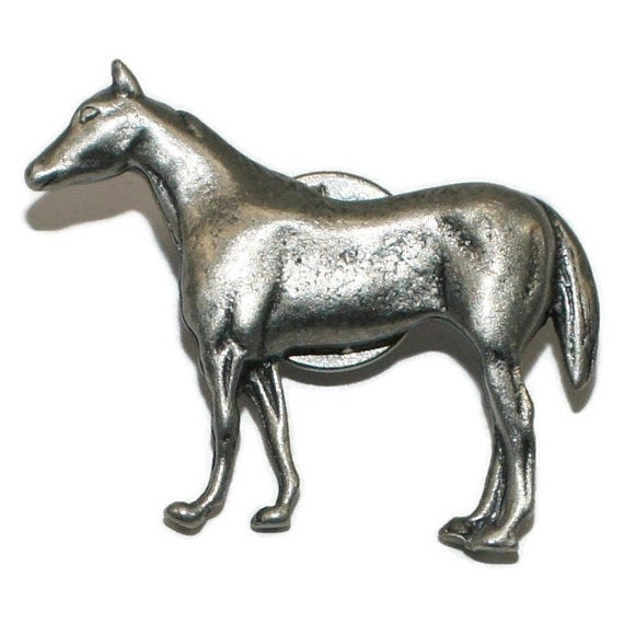 Vintage Pewter Standing Horse Pin / Brooch, Lapel… - image 3