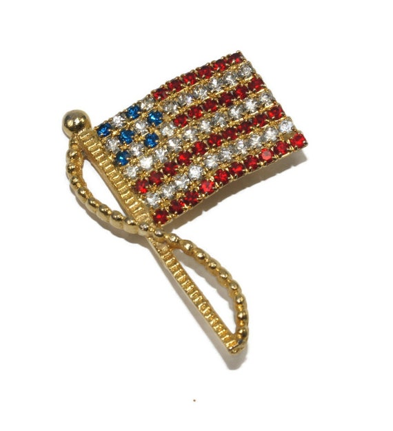 Vintage Rafaelian Gold Tone, Red, Blue and Clear … - image 6