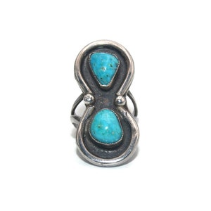 Vintage TG Sterling Silver and Turquoise Navajo Native American