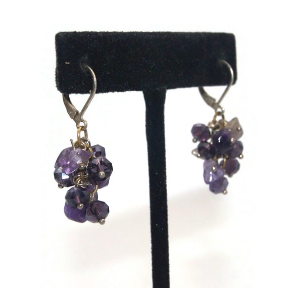 Vintage Silver Tone with Amethyst and Purple Glas… - image 3