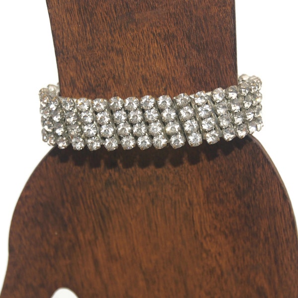Rhinestone Stretch Bracelet Etsy