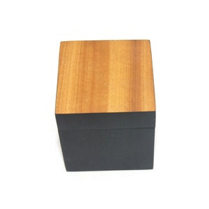Vintage Wood Trinket Box with Hinged Lid. JH Hallmark.