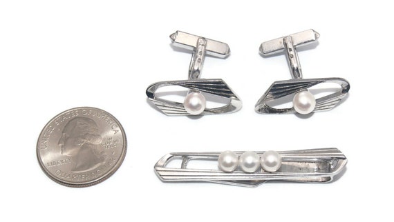 Vintage Mikimoto Sterling Silver and Akoya Pearls… - image 4