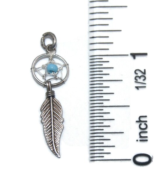 Tiny Vintage Native American Sterling Silver and … - image 4