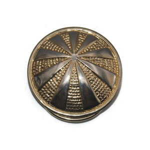Vintage Gold Tone Round Dress Clip, Sweater Clip, Scarf Clip.