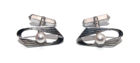 Vintage Mikimoto Sterling Silver and Akoya Pearls… - image 2