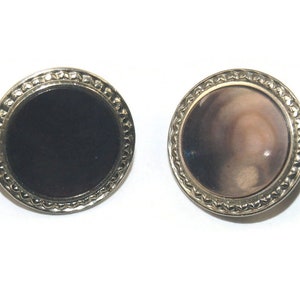 Antique Krementz Gold Plated and Abalone Double Sided Round Cuff Links. Krementz Hallmark. image 4