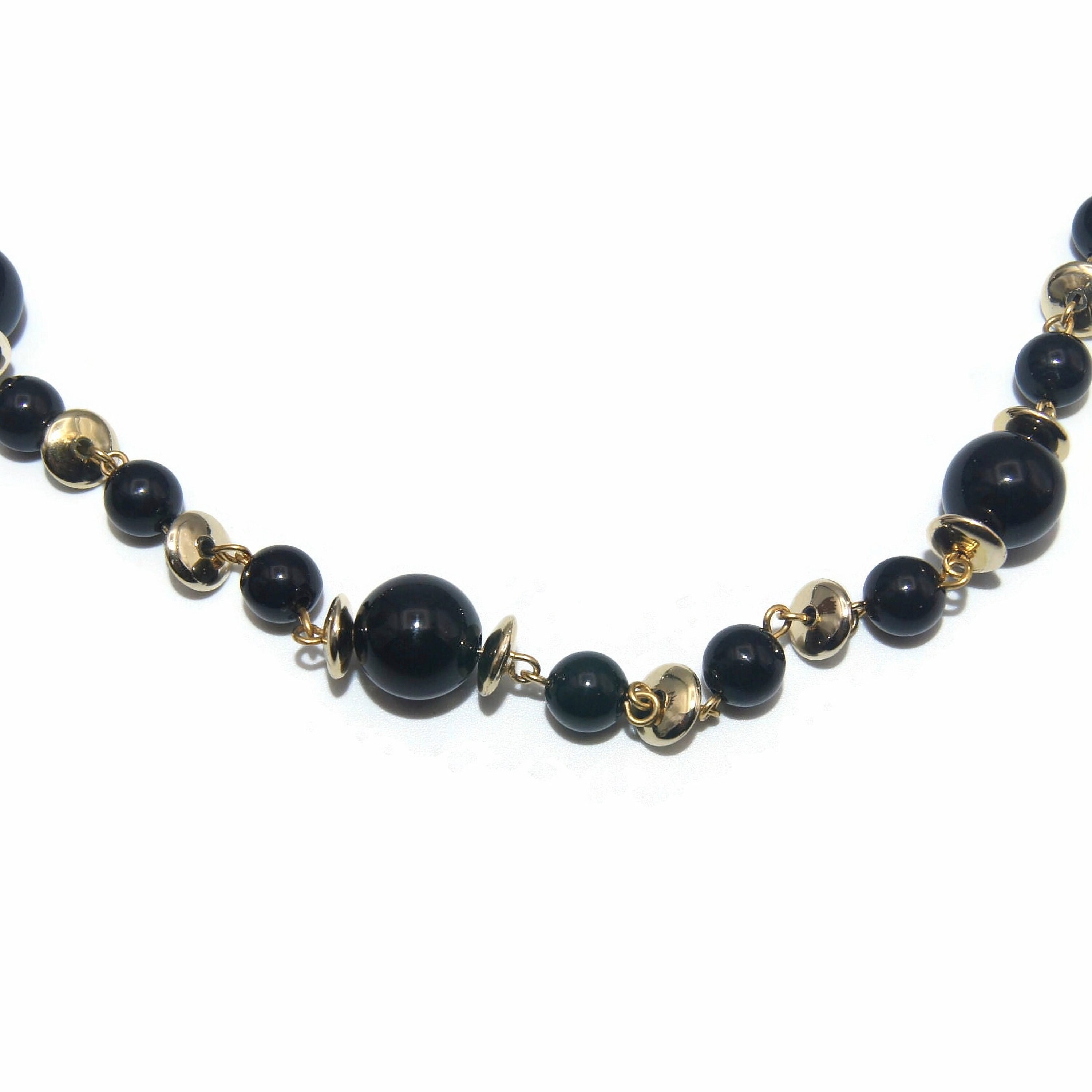 【VINTAGE HOLLYWOOD】Black Stone Beads Necklace_VH2478NE072M $_12.JPG?set_id=880000500F