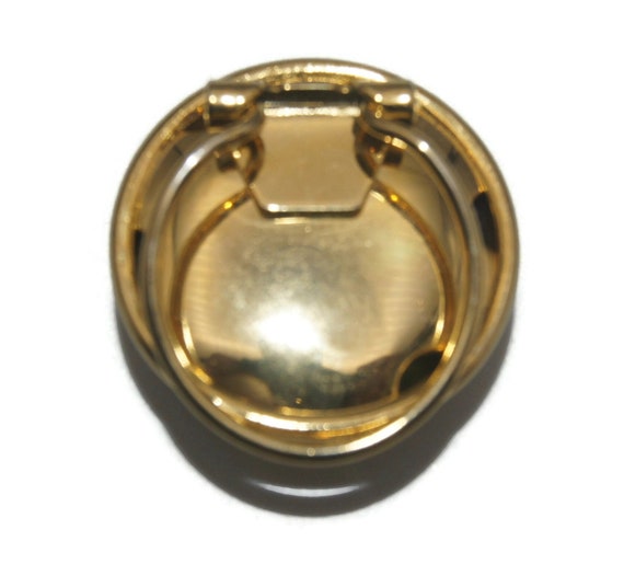 Vintage Gold Tone Round Design Dress Clip, Sweate… - image 6
