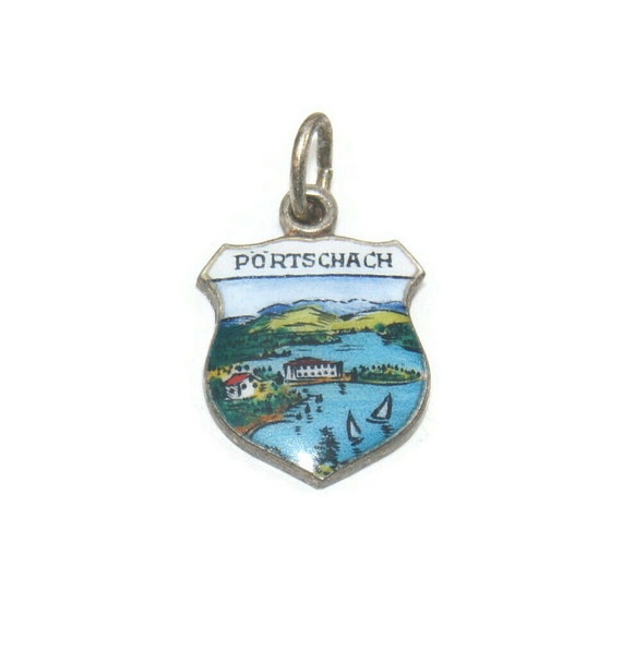 Vintage 900 Sterling Silver Enameled Pörtschach A… - image 1