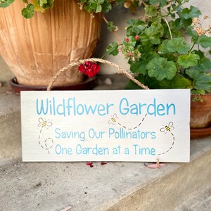 Wildflowers SAVE THE BEES Sign buzzing bees perfect for you Spring Garden | Yard Art | Perfect Gardner Gift