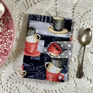 Fabric Tea Bag Holder Wallet mugs & cups | Tea Bag Organizer | Teabag GIft Card Wallet | Instant Coffee Lovers Gift | Business Card Holder
