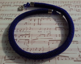 Gehaakte ketting, kralen, kraaltjes gehaakte ketting, gehaakte touw, beaded gehaakte ketting, zaad kralen halsketting