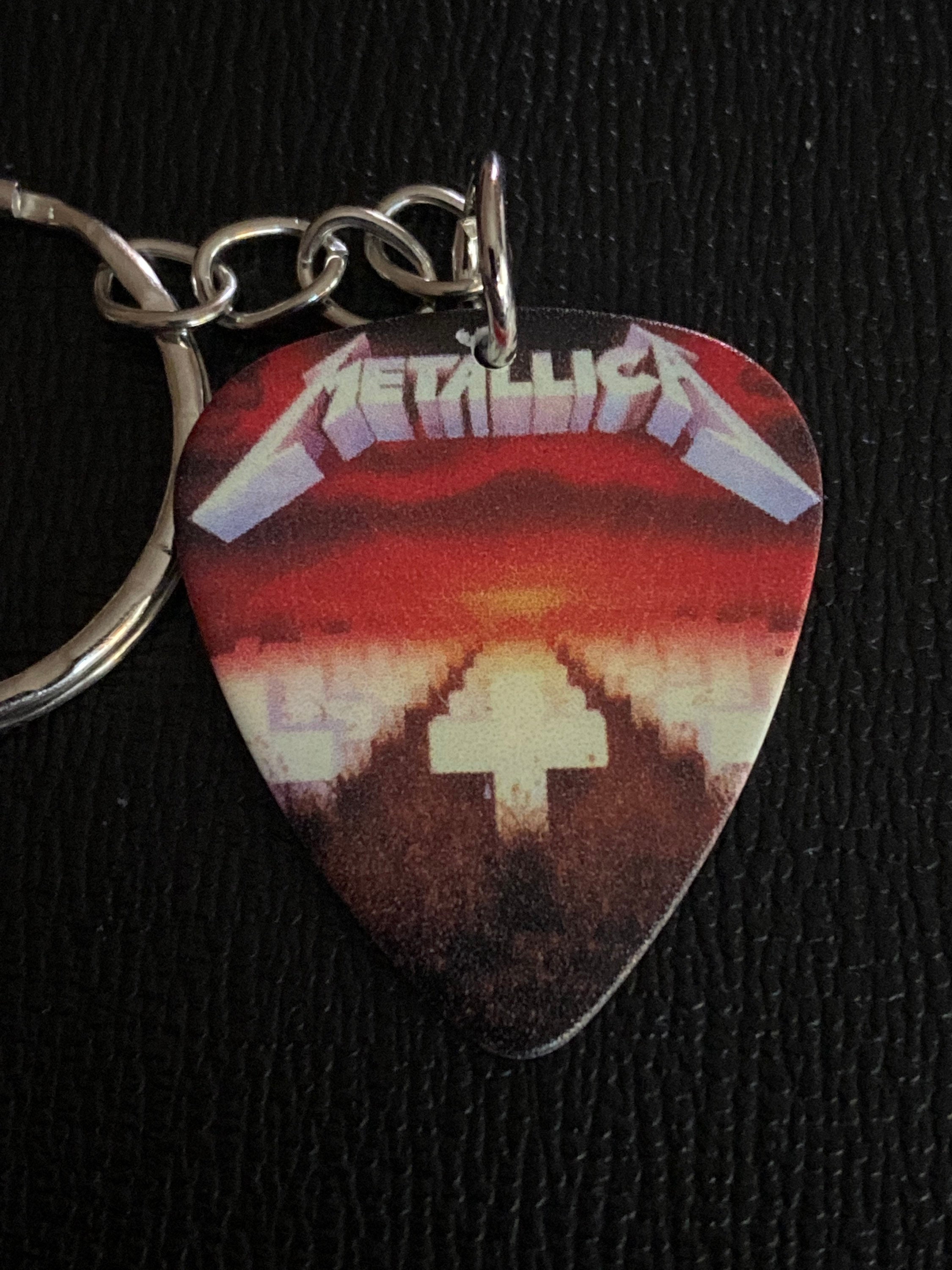Metallica Album Cover Plectrum Keychain Etsy