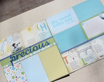 Precious Boy -Two 12 x 12 Scrapbook Pages or Kit