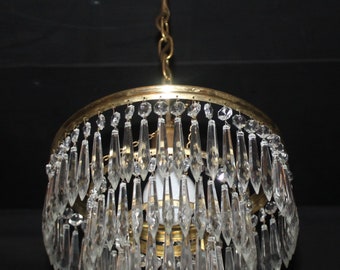 12 Light Round Clear Glass Fringe Crystal Prism Chandelier, Clear Glass 12 Light Round Clear Glass Fringe Crystal Prism Chandelier, Clear Glass