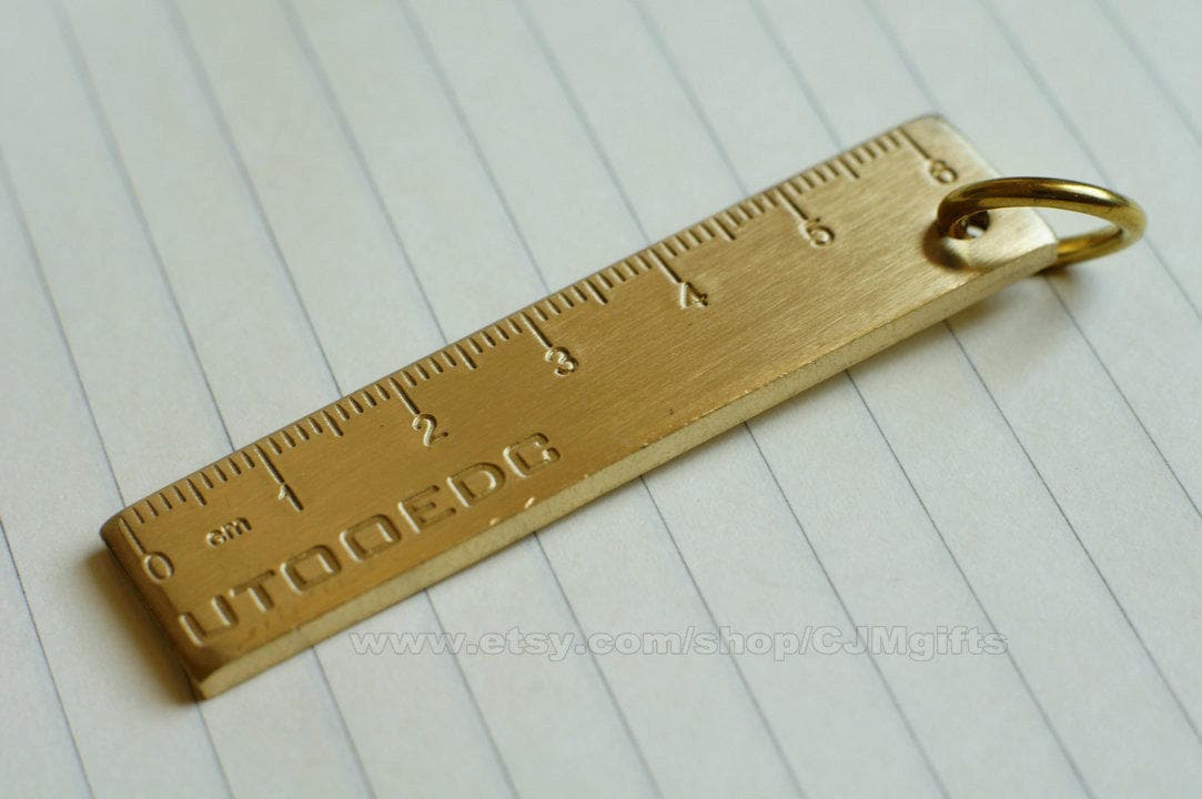 Mini Brass Ruler Solid Brass Ruler Mini Ruler 2inches - Etsy