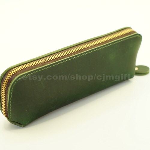 Étui à stylos en cuir, pochette à stylos en cuir véritable, porte-stylo en cuir, trousse à stylos en cuir, trousse à crayons en cuir, trousse à crayons en cuir