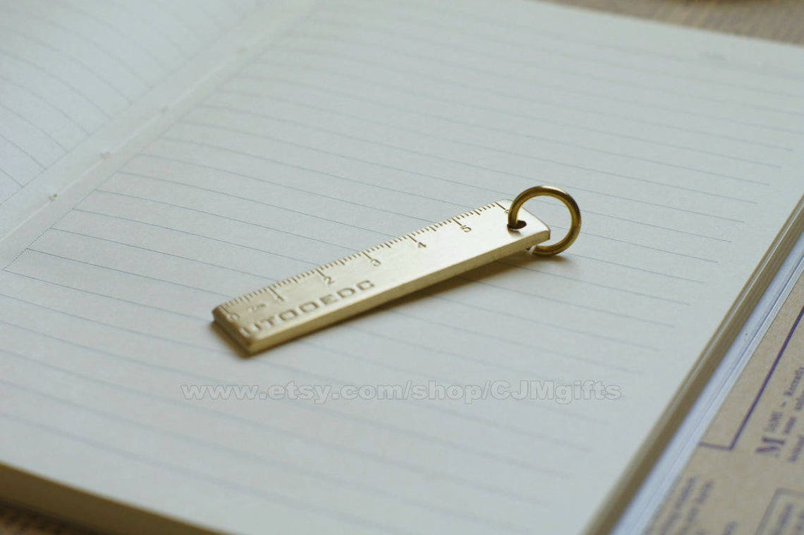Mini Brass Ruler, Solid Brass Ruler, Mini Ruler, 2inches Ruler, Brass ...