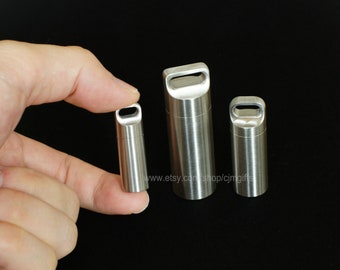 304 stainless steel pill holder, stainless steel pill container, 304 stainless steel pill box, 304 stainless steel capsule, keychain capsule