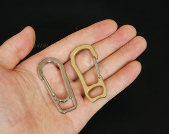 Titanium Alloy Outdoor Camping Carabiner Keychain Hanging Buckle Hook Snap W2E0 