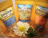 Relaxing Organic Bath Salts orange and lime lavender, chamomile and Eucalyptus super soaks peppermint and lemon mood booster salt