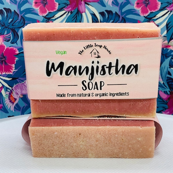 Manjistha Root Organic red soap Bar / Indian Madder soap / Homemade Herbal Soap Bar