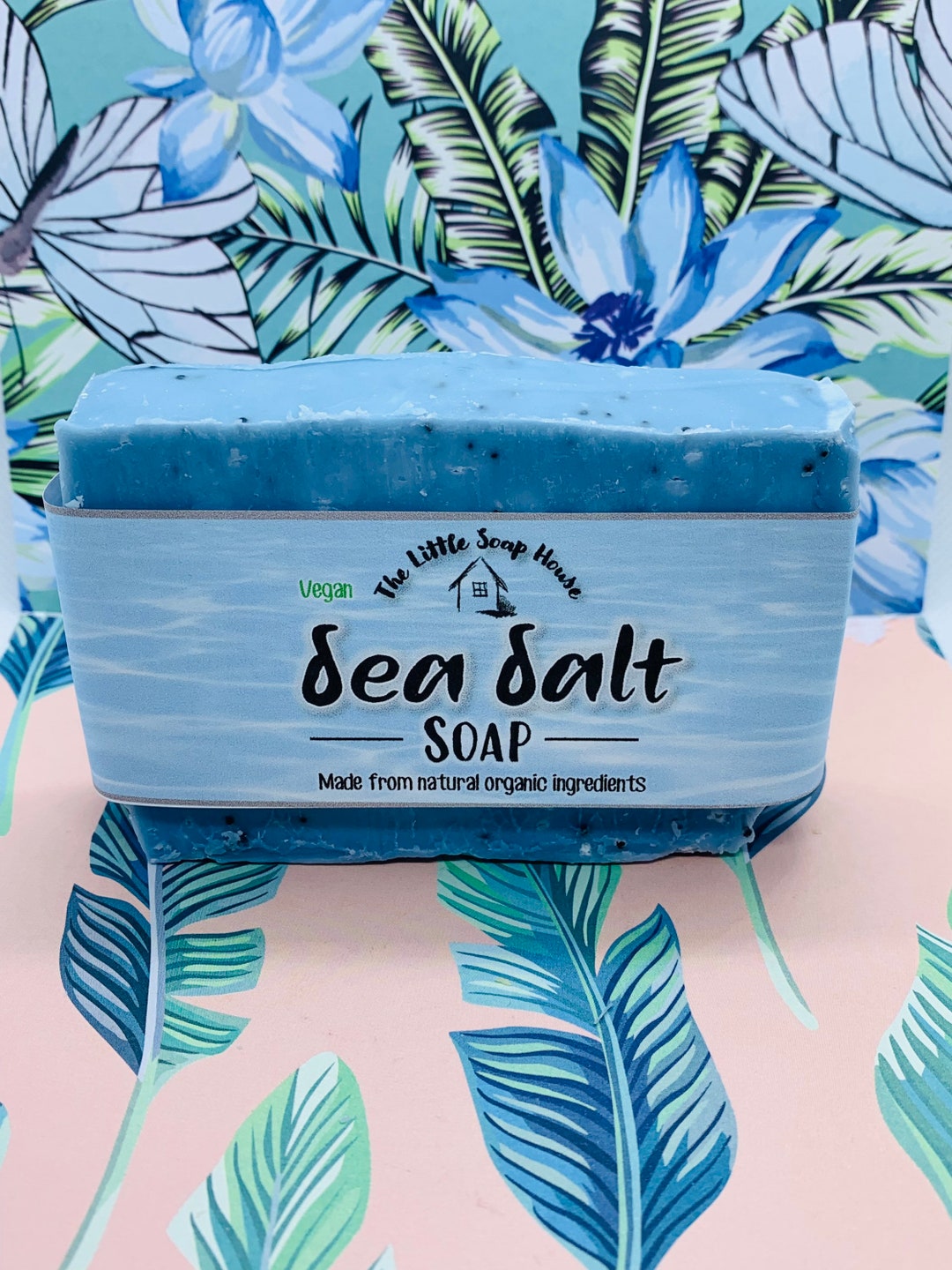 Minty Sea Salt Soap Bar: Organic Eucalyptus Peppermint Soap - Etsy UK
