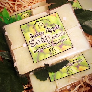Juicy Apple Homemade Organic Soap packet / small gift / super lather