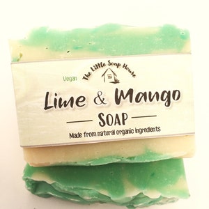 Lime and Mango refreshing organically homemade soap bar