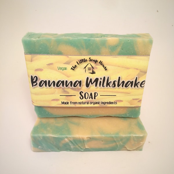 Banana Milkshake natural soap bar / scented fruity organic soap / homemade banana soap