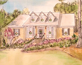 Watercolor Painting of your home made to order.