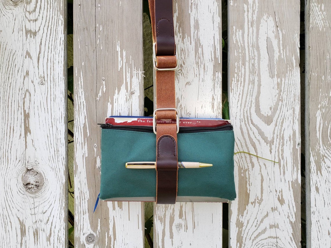 Book Strap Carrier The Journaler with Pen Loop Etsy