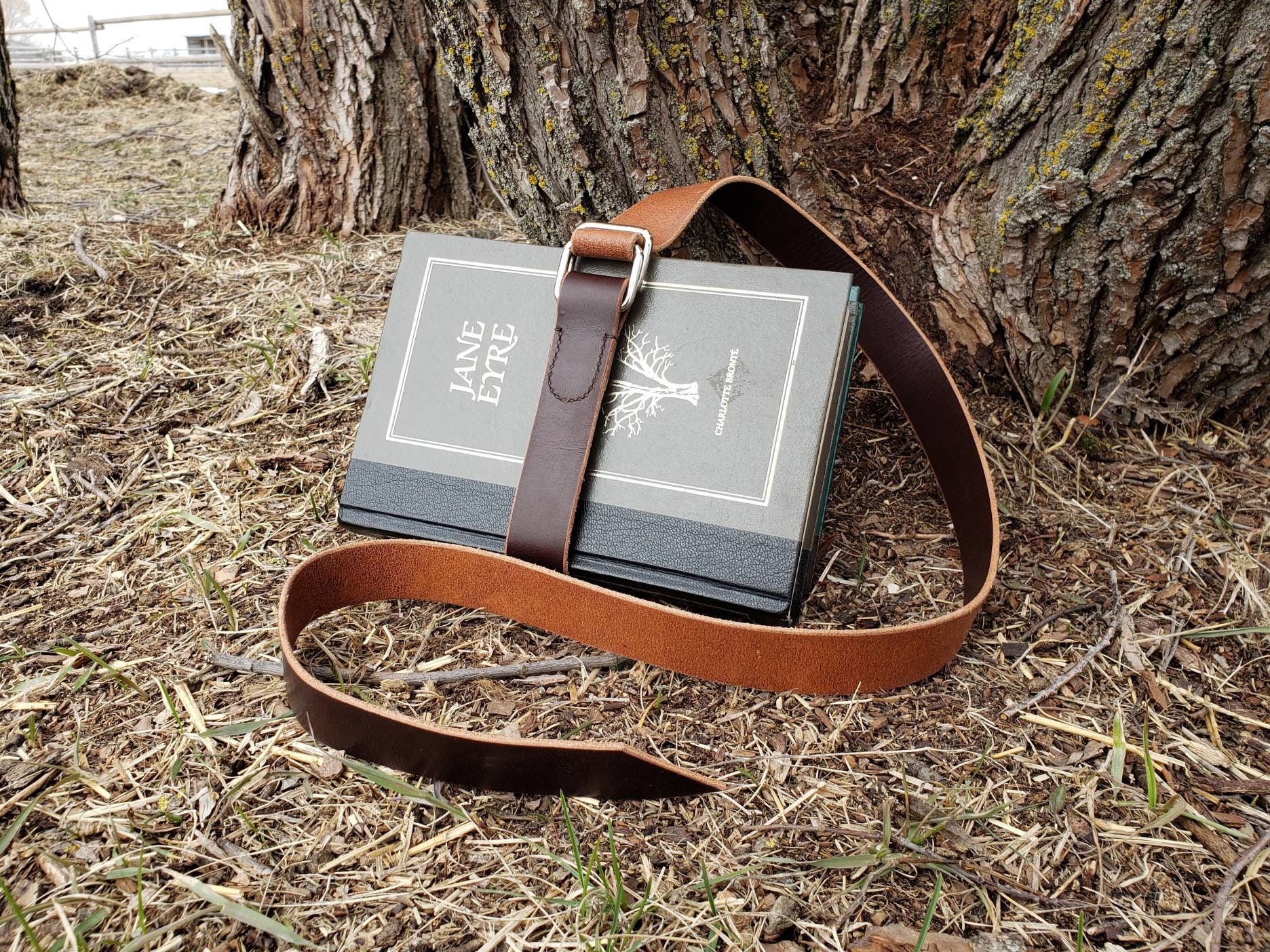 leather book carrier
