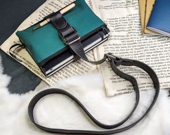 Handgenähter Leder Trageriemen aus Leder - Beere Braun