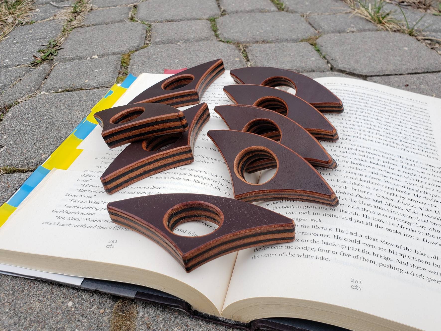 Leather Book Page Holder PROTOTYPE Etsy