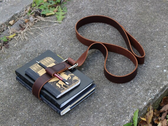 leather book carrier