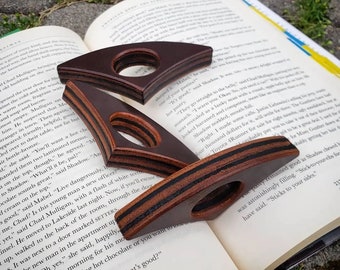 Handgefertigter Leder Buch Seitenhalter: Lesehelfer Geschenk