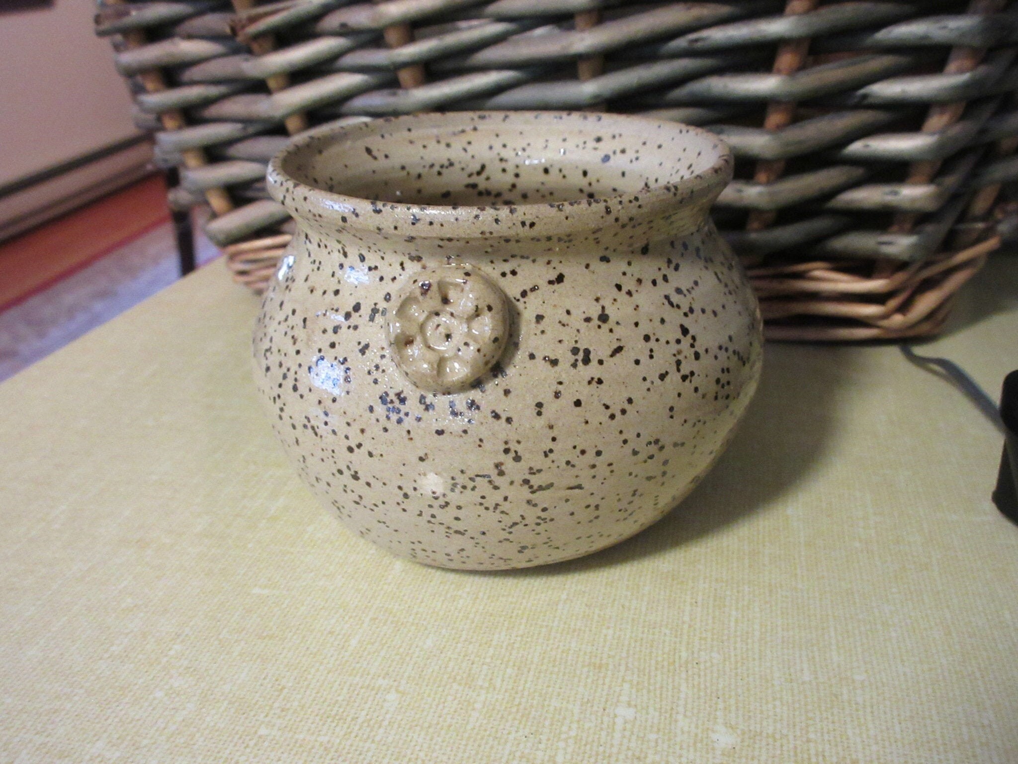 Vintage 1980s Waterloo Pottery Spatterware Covered Bowl Etsy