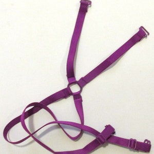 Purple  Stretch X Racer Bra Straps. Stretchy Adjustable & Removable. Will not give support.