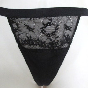 Vera Wang Sheer Lace tanga thongs Knickers Panties  L