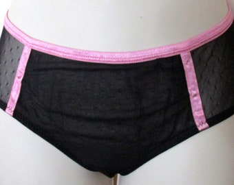 Cheri mesh sheer briefs boyshorts panties knickers UK 18/20