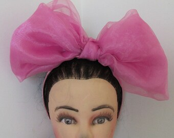 Pink Large Bow Wedding Ascot Races Fascinator Headband